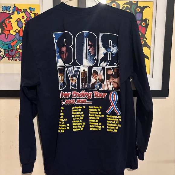Delta Navy Blue Never Ending Tour Bob Dylan Long Sleeve Tee - Picture 2 of 4